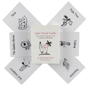 Love Oracle Cards - White with Black Text